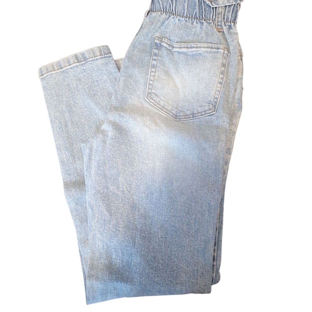 Tinseltown Distressed Ripped Light Blue Paperbagwaist Mom Jean Size 5 NWOT - Picture 3 of 6